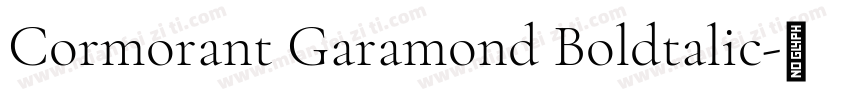 Cormorant Garamond Boldtalic字体转换